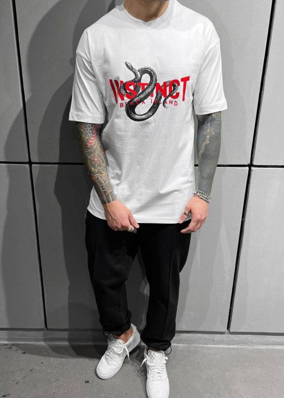 Футболка оверсайз instinct белая MFStore Изображение Футболка оверсайз instinct белая MFStore