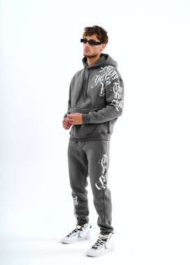 Костюм оверcайз на флісі сірий MFStore Изображение Костюм оверcайз на флісі сірий MFStore
