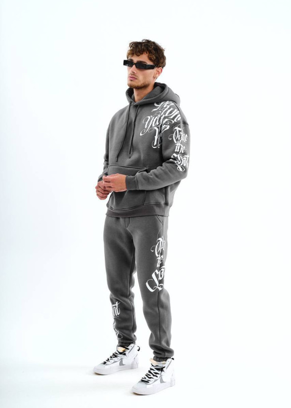 Костюм оверcайз на флісі сірий MFStore Изображение Костюм оверcайз на флісі сірий MFStore