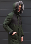 Изображение Зимняя куртка парка мужская хаки водоотталкивающая Taranis