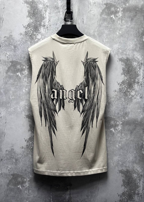Безрукавка вільного крою з принтом angel пудра MFStore Изображение Безрукавка вільного крою з принтом angel пудра MFStore