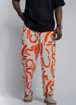 Штани вільного крою з помаранчевим малюнком прямі MFStore Изображение Штани вільного крою з помаранчевим малюнком прямі MFStore