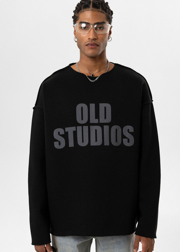 Світшот оверсайз на флісі old studios чорний MFStore Изображение Світшот оверсайз на флісі old studios чорний MFStore