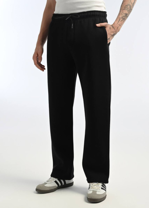 Спортивні штани прямі на флісі чорні MFStore Изображение Спортивні штани прямі на флісі чорні MFStore