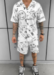 Костюм оверсайз з рубашкою smile білий MFStore Изображение Костюм оверсайз з рубашкою smile білий MFStore