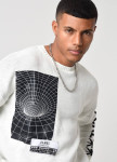 Светр чоловічий з текстом і принтами білий MFStore Изображение Светр чоловічий з текстом і принтами білий MFStore
