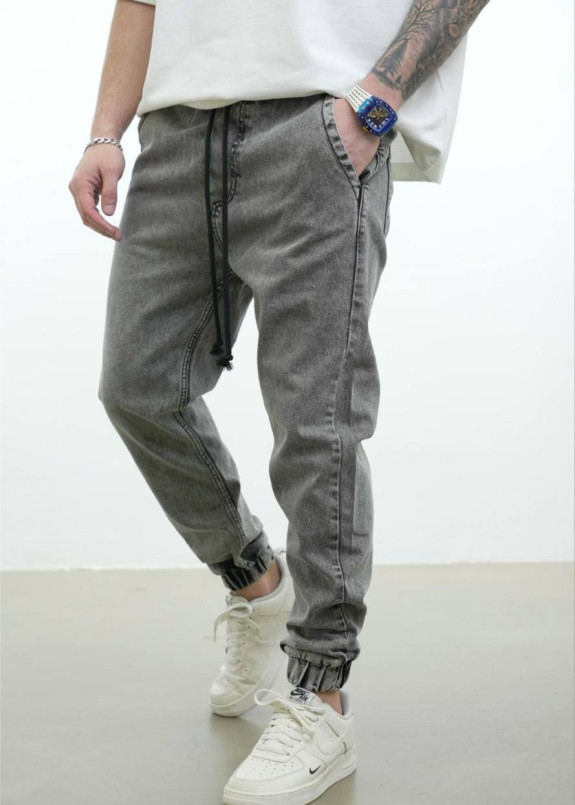 Джоггери сірі з мотнею та шнурками MFStore Изображение Джоггери сірі з мотнею та шнурками MFStore