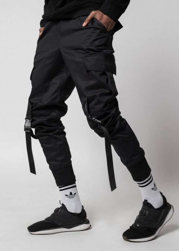 Зауженные карго штаны черные Ёсимицу Изображение Зауженные карго штаны черные Ёсимицу