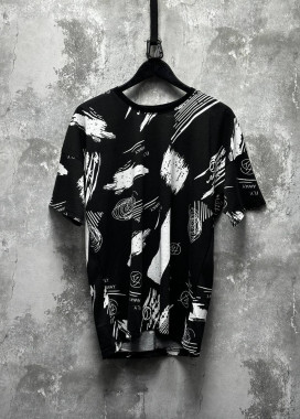 Футболка принтована чорна з білим MFStore Изображение Футболка принтована чорна з білим MFStore