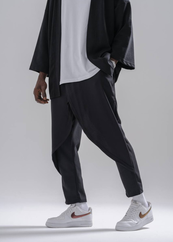 Штани дизайнерські звужені до низу чорні MFStore Изображение Штани дизайнерські звужені до низу чорні MFStore