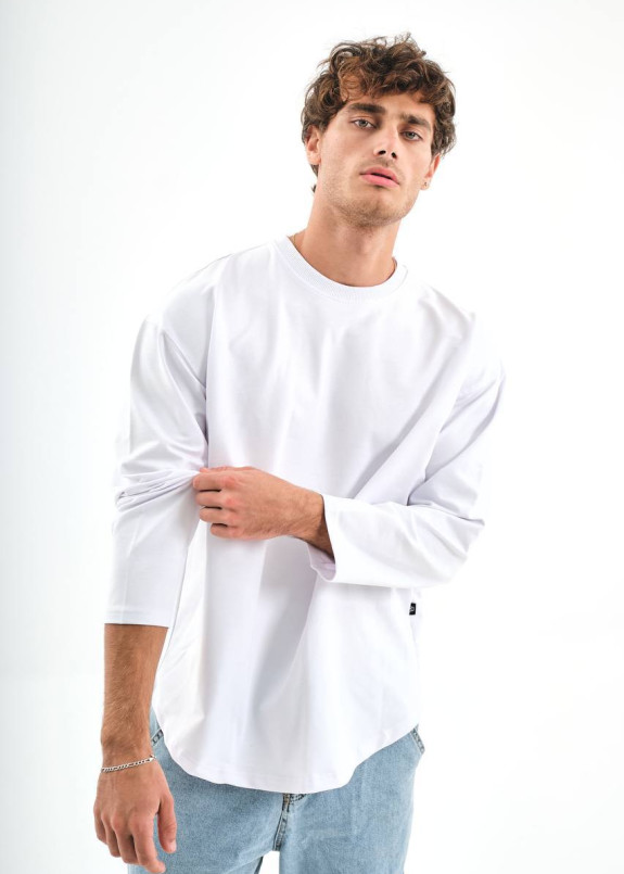 Базовий лонгслів подовжений білий MFStore Изображение Базовий лонгслів подовжений білий MFStore