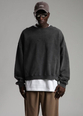 Світшот оверсайз виварений темно-сірий MFStore Изображение Світшот оверсайз виварений темно-сірий MFStore