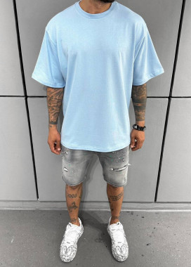 Футболка oversize базова блакитна MFStore Изображение Футболка oversize базова блакитна MFStore