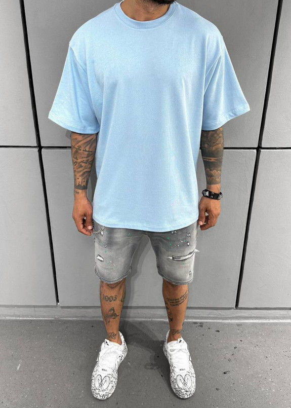 Футболка oversize базова блакитна MFStore Изображение Футболка oversize базова блакитна MFStore