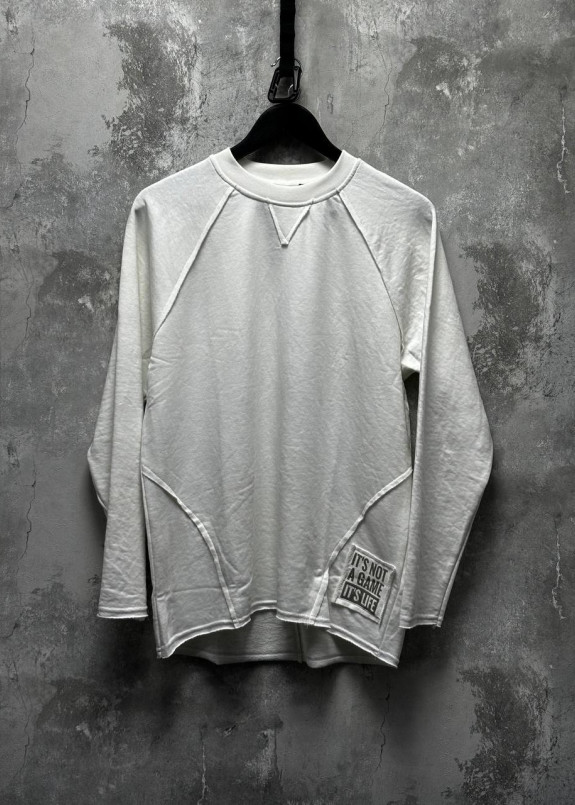 Лонгслів оверсайз its not a game білий MFStore Изображение Лонгслів оверсайз its not a game білий MFStore