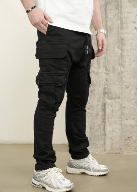 Джогери карго із заниженою талією прямі чорні MFStore Изображение Джогери карго із заниженою талією прямі чорні MFStore