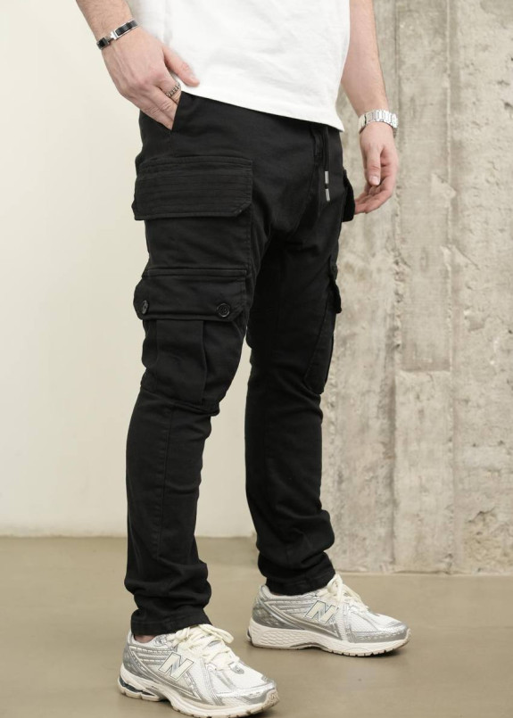 Джогери карго із заниженою талією прямі чорні MFStore Изображение Джогери карго із заниженою талією прямі чорні MFStore