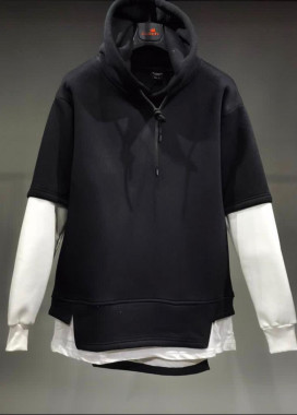 Худи на флисе черно-белое Mfstore Изображение Худи на флисе черно-белое Mfstore