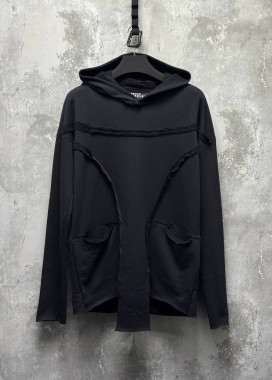 Кофта дизайнерська з капюшоном чорна MFStore Изображение Кофта дизайнерська з капюшоном чорна MFStore