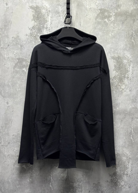 Кофта дизайнерська з капюшоном чорна MFStore Изображение Кофта дизайнерська з капюшоном чорна MFStore