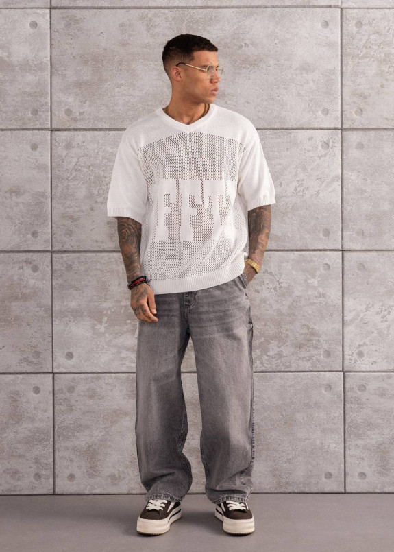 Футболка вільного крою сітка біла MFStore Изображение Футболка вільного крою сітка біла MFStore