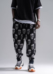 Штани вільного крою з черепами на манжеті чорні MFStore Изображение Штани вільного крою з черепами на манжеті чорні MFStore