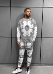 Костюм мужской с принтом орнамента и черепом белый Mfstore Изображение Костюм мужской с принтом орнамента и черепом белый Mfstore
