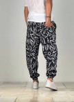 Стильні штани вільного крою з малюнками чорно-білі MFStore Изображение Стильні штани вільного крою з малюнками чорно-білі MFStore