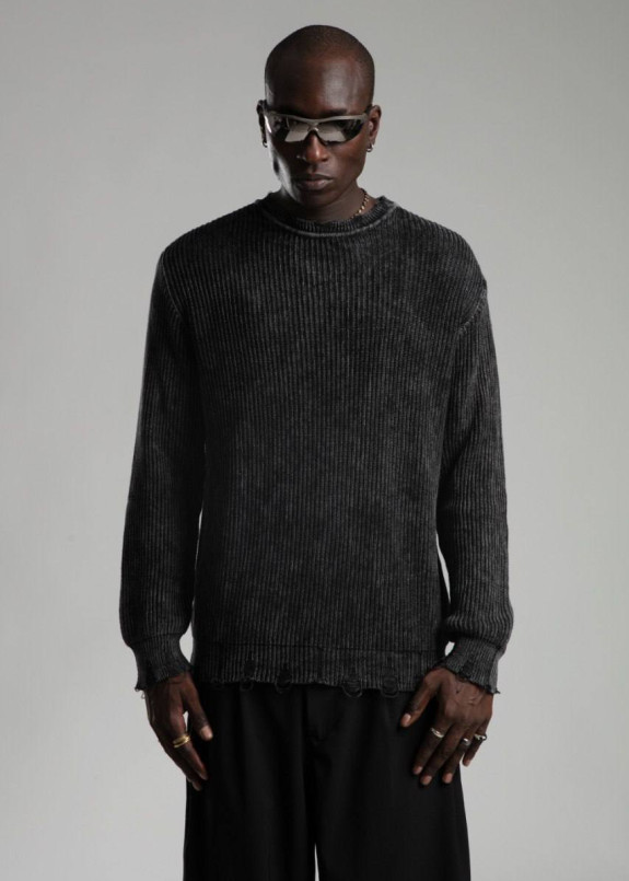 Светр оверсайз виварений темно-сірий MFStore Изображение Светр оверсайз виварений темно-сірий MFStore