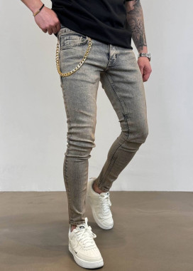 Джинси чоловічі вузькі до низу з бронзовим відтінком MFStore Изображение Джинси чоловічі вузькі до низу з бронзовим відтінком MFStore