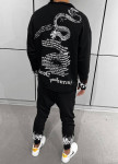 Стильний костюм оверсайз з текстом і принтами чорний MFStore Изображение Стильний костюм оверсайз з текстом і принтами чорний MFStore
