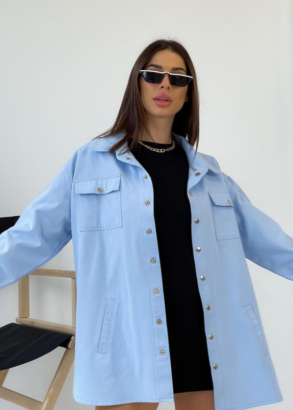 Джинсовая рубашка из плотного коттона Изображение Джинсовая рубашка из плотного коттона