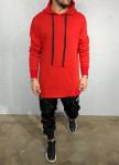Красное ассиметричное худи MFStore Изображение Красное ассиметричное худи MFStore
