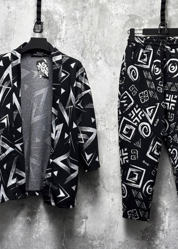 Костюм вільного крою абстракція чорний MFStore Изображение Костюм вільного крою абстракція чорний MFStore