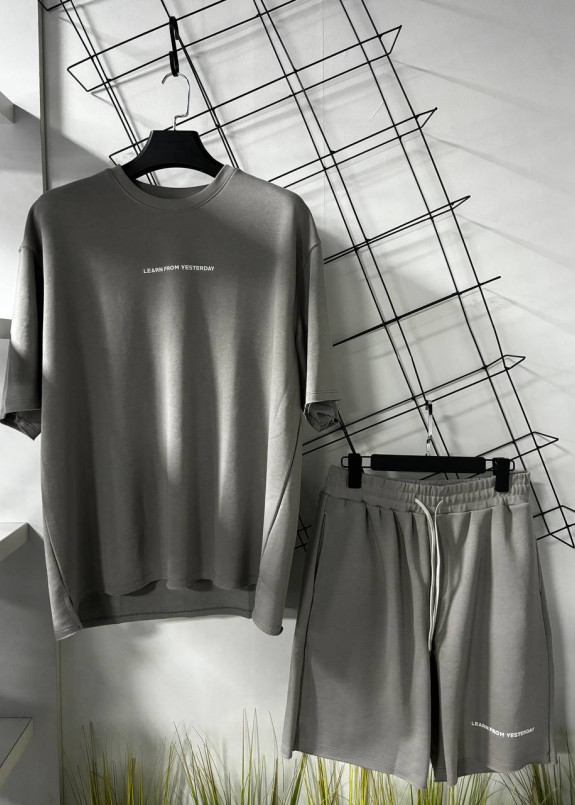 Костюм оверсайз літній сірий MFStore Изображение Костюм оверсайз літній сірий MFStore