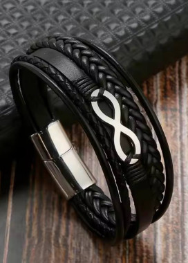 Стильний браслет нескінченність хромований MFStore Изображение Стильний браслет нескінченність хромований MFStore