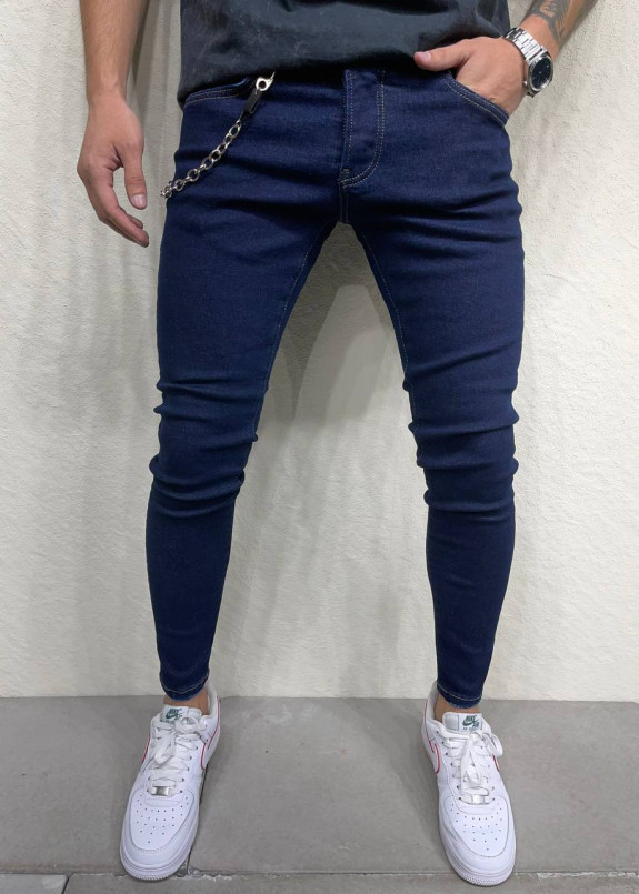 Джинси вузькі з цепочкою сині MFStore Изображение Джинси вузькі з цепочкою сині MFStore