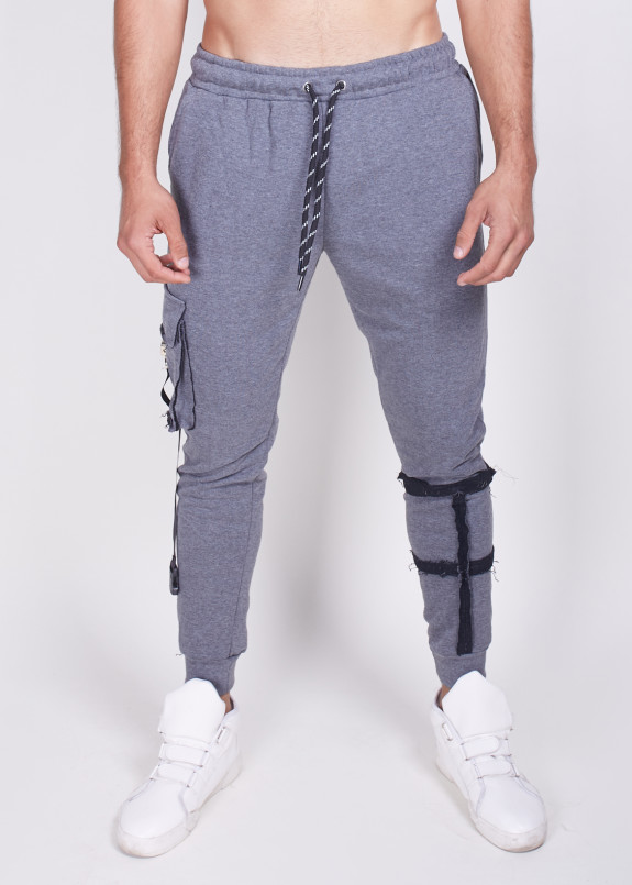 Зауженные серые штаны с карманом Mfstore Изображение Зауженные серые штаны с карманом Mfstore