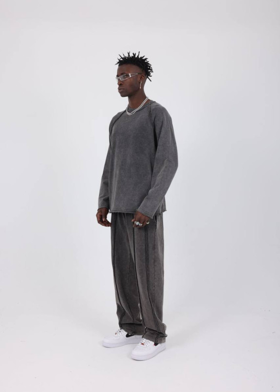 Костюм оверсайз дизайнерський виварений темно-сірий MFStore Изображение Костюм оверсайз дизайнерський виварений темно-сірий MFStore