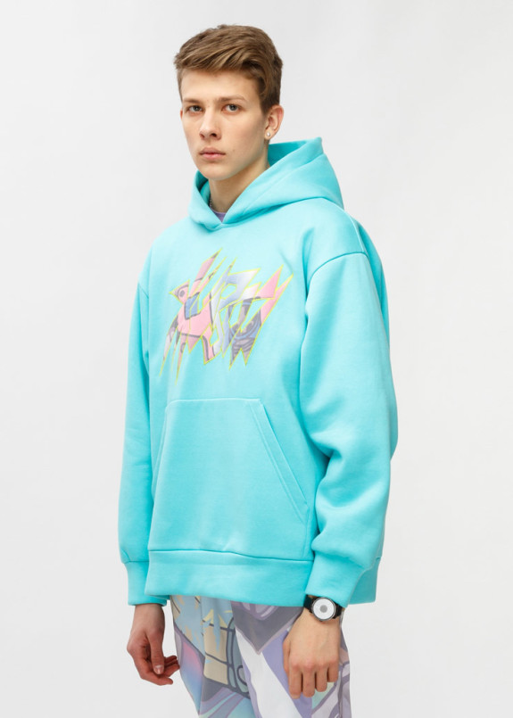 Худи мятное "ЖИВОЙ" Изображение Худи мятное "ЖИВОЙ"