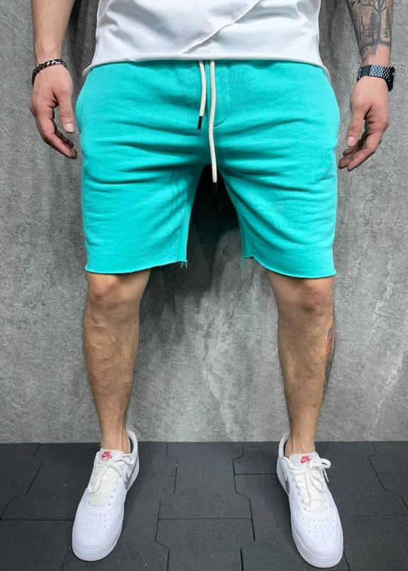 Шорты мятные с необработанным краем MFStore Изображение Шорты мятные с необработанным краем MFStore