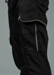 Изображение Джогери карго чоловічі з блискавками на карманах чорні MFStore