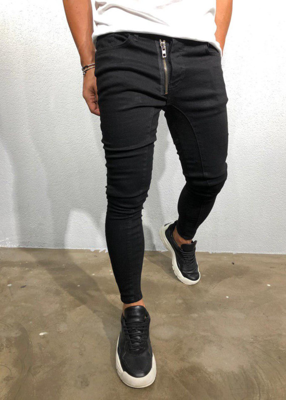 Джинсы с косой молнией Mfstore Изображение Джинсы с косой молнией Mfstore