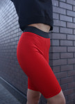 Велосипедки женские красные Джин Tur streetwear Изображение Велосипедки женские красные Джин Tur streetwear