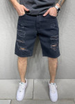 Шорти чоловічі джинсові чорні з розрізами MFStore Изображение Шорти чоловічі джинсові чорні з розрізами MFStore