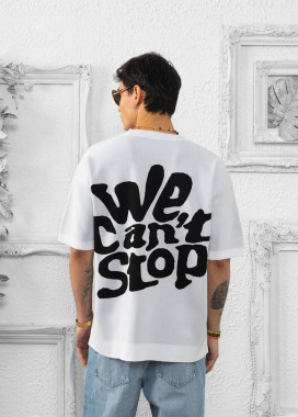 Футболка вільного крою з текстом біла MFStore Изображение Футболка вільного крою з текстом біла MFStore