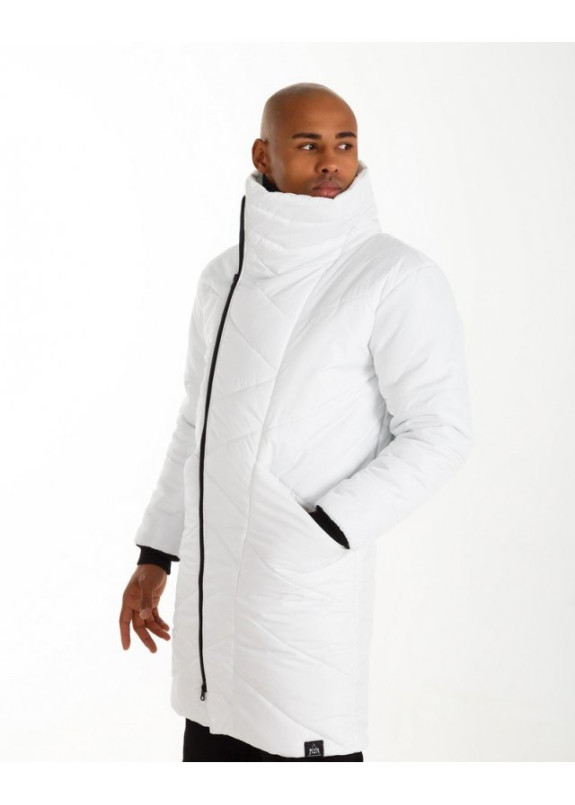 Пуховик мужской с высоким горлом белый Изображение Пуховик мужской с высоким горлом белый