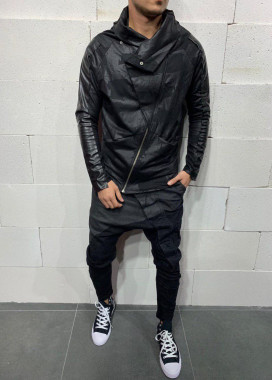 Дизайнерская куртка с косой молнией Mfstore Изображение Дизайнерская куртка с косой молнией Mfstore