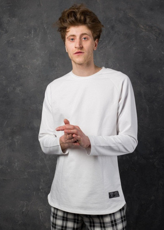 Лонгслив мужской белый Шазам Tur streetwear Изображение Лонгслив мужской белый Шазам Tur streetwear