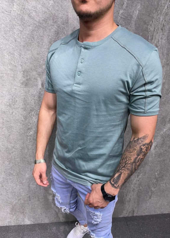 Стильная базовая футболка мятная Mfstore Изображение Стильная базовая футболка мятная Mfstore